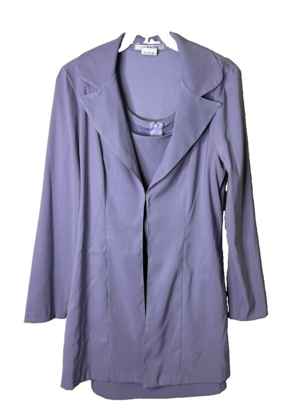 Vintage 90s Y2K Micro Mini Dress Jacket Set Purple Twee Retro Grunge